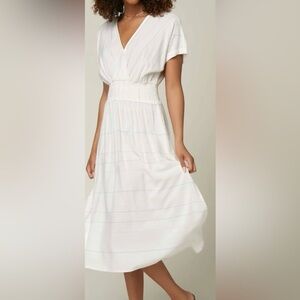 O’neill CIARA STRIPE white dress maxi size medium